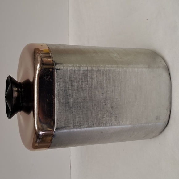Mid-Century Modern brushed aluminum flour canister - Picture 8 of 10